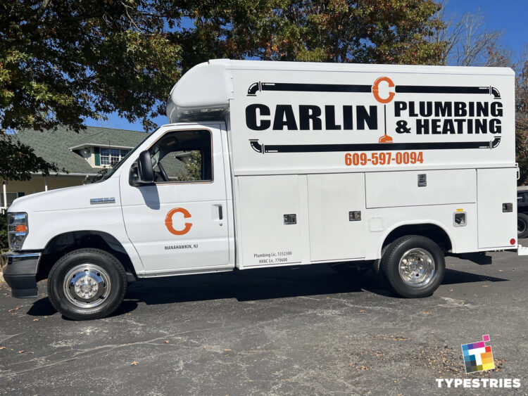 Utility truck branding for plumbing contractor