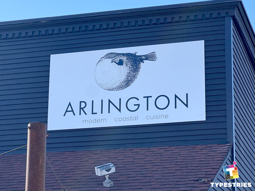 Restaurant sign The Arlington