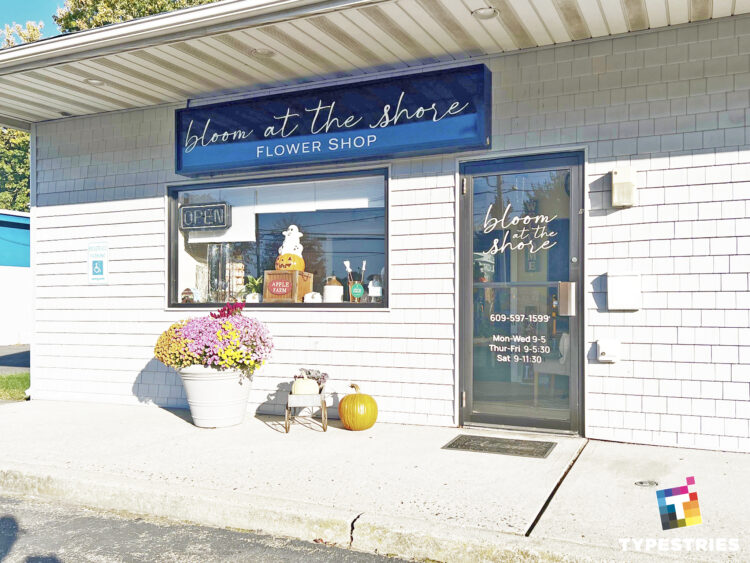 Bloom at the Shore Flower Shop Manahawkin Storefront sign