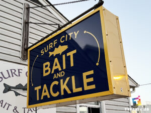 Refreshing the branding on backlit signage for Surf City Bait Tackle