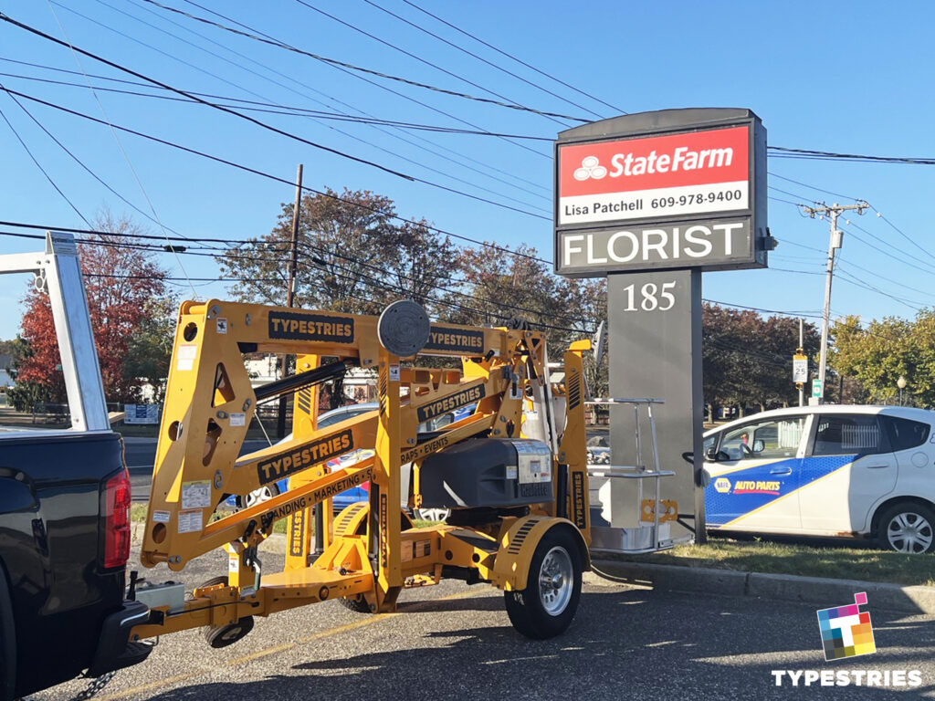 Backlit Pylon sign Bloom at the Shore State Farm Manahawkin Ocean County